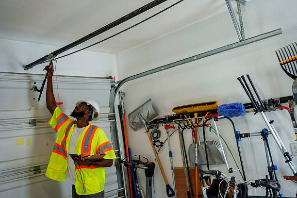Professional Garage Door Panel Replacement technician working in Seville, OH